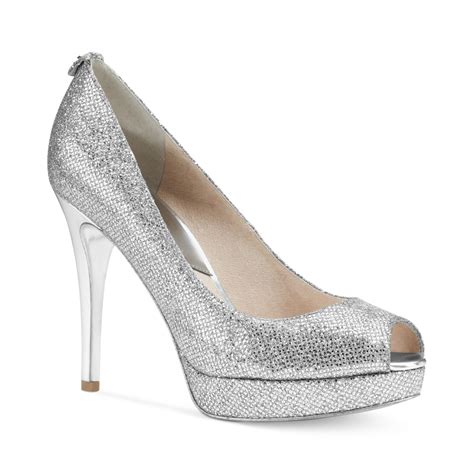 Michael kors silver glitter heels + FREE SHIPPING 